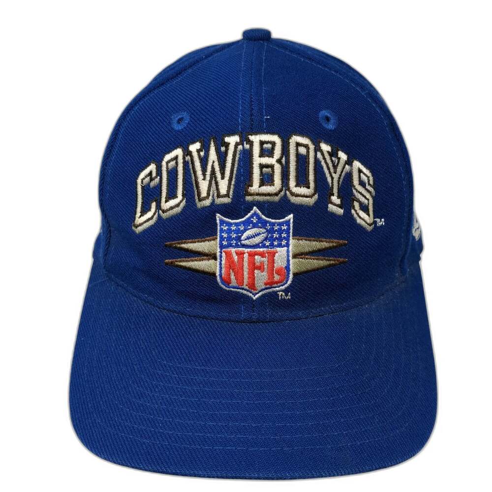 Logo Athletic Dallas Cowboys NFL Pro Line Snapback Hat Blue Vintage Side Hits